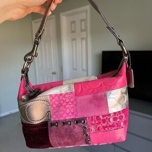 Vintage Coach Sufflete Leather Patchwork Mini Bag